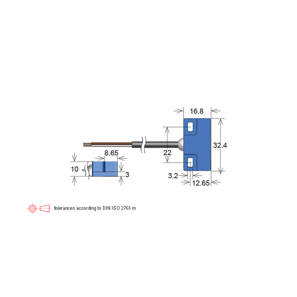 MK SERIES REED SENSOR drawing