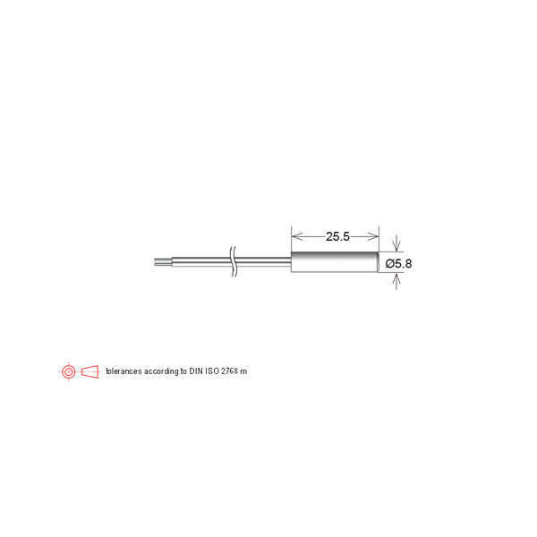 MK Series Reed Sensor drawing