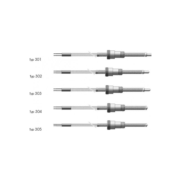 Sensors for measuring the cylinder temperature of injection molding machines extruders and injection molds CT CT CT CT CT