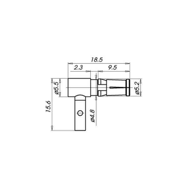 Cable mount angle plug