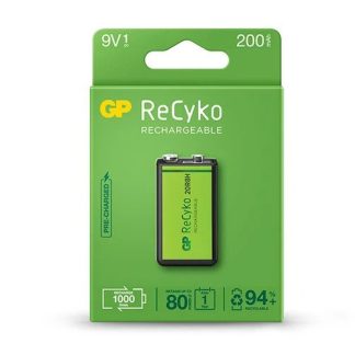 GP ReCyko battery 200mAh 9V (1 battery pack)