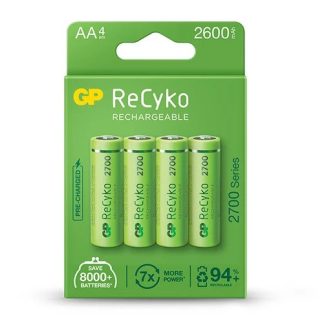 GP ReCyko battery 2600mAh AA (2700Series, 4 battery pack)
