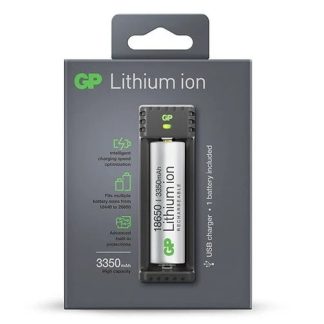 L111 Li-ion Rechargeable Battery 1-slot USB Charger (w/ 1's 18650 3350mAh Battery)