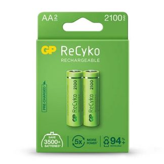 GP ReCyko battery 2100mAh AA (2 battery pack)