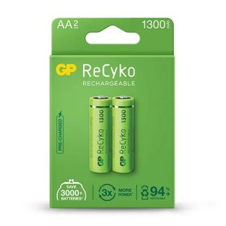 GP ReCyko battery 1300mAh AA (2 battery pack)