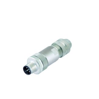 M12-D cable connector, Contacts: 4, 6.0 - 8.0 mm, shieldable, screw clamp, IP67, UL